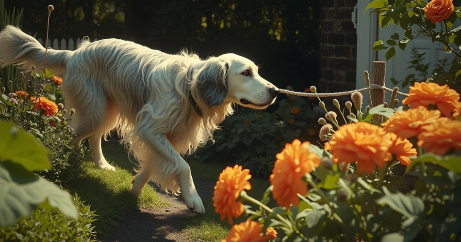 The English Setter is a tough-looking bird dog that is also very good at tracking