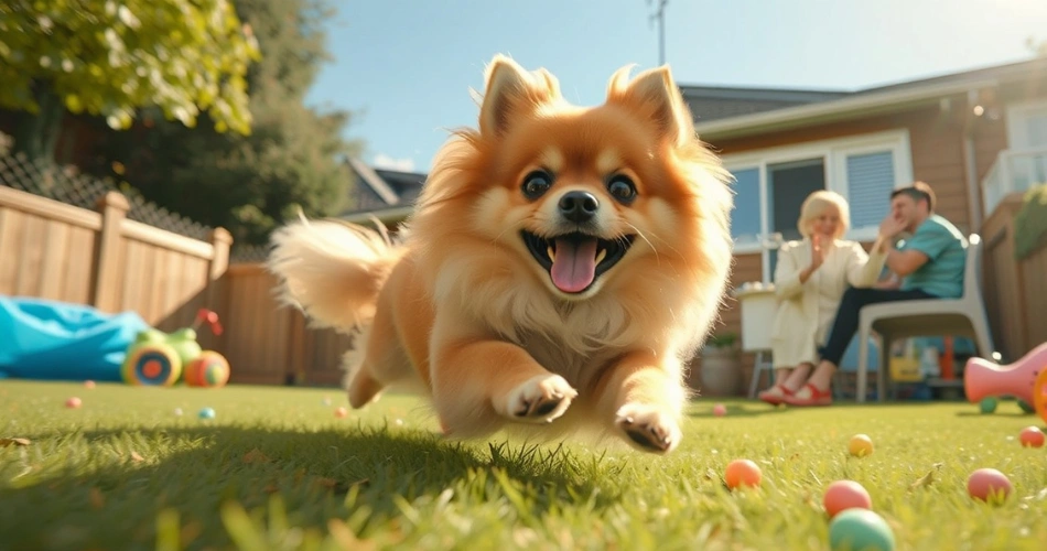 pom dog breeds with family 