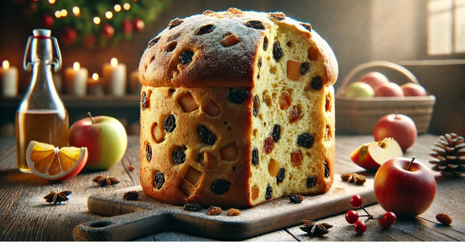 Stollen Fruit apple panettone