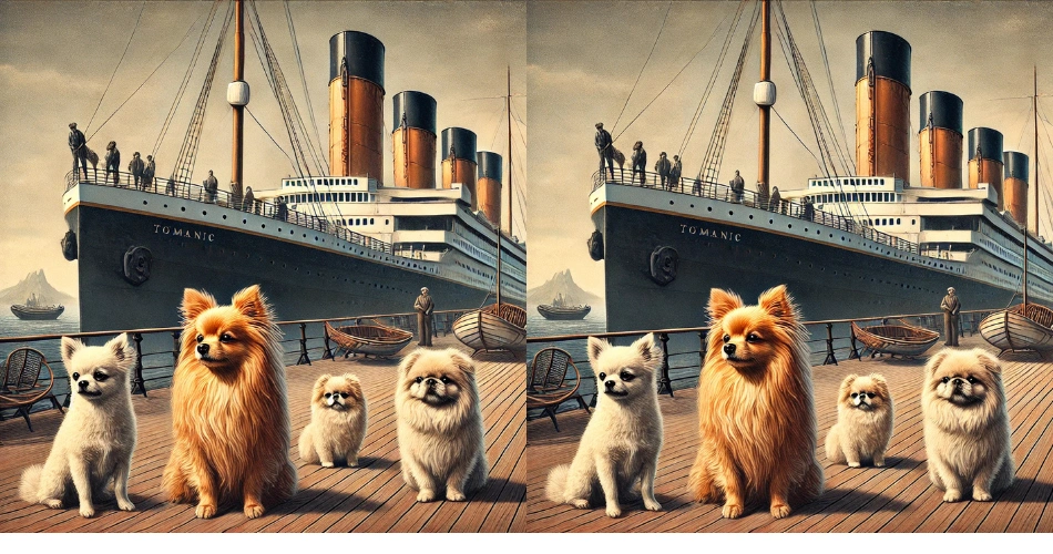 Preety Dog | Celebrating the Beauty of Every Dog 168 Pomeranian dog with Titanic in the background