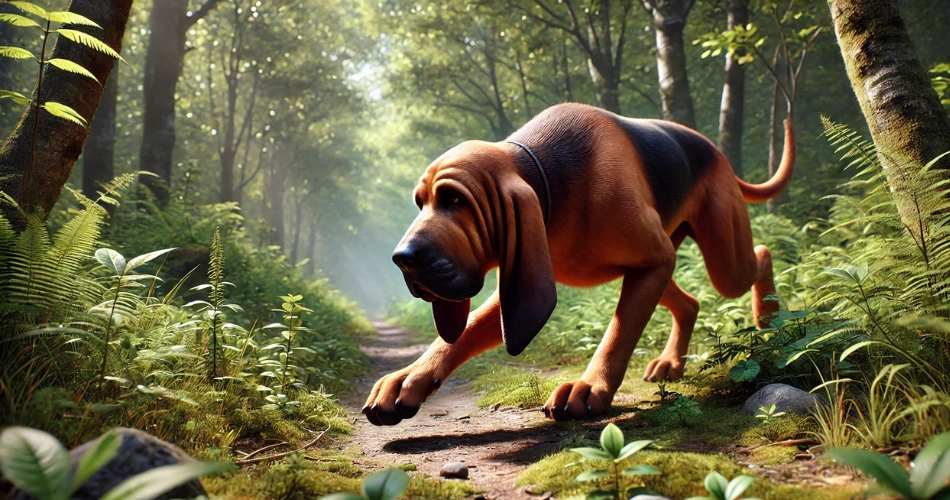 Preety Dog | Celebrating the Beauty of Every Dog 176 Bloodhound tracking a scent on the trail